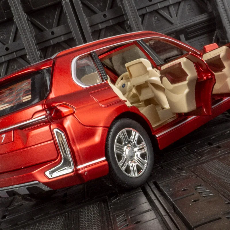 1:24 BMW X7 coche en miniatura de aleación ciudad SUV vehículo todoterreno puerta y capó del motor maletero se puede abrir detalles ricos, mano de obra fina