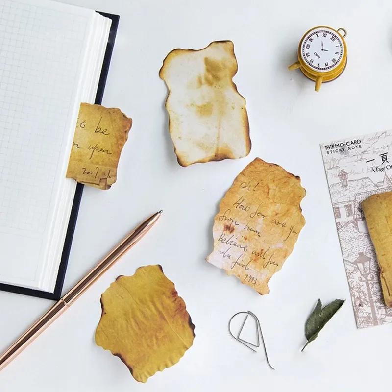 30 sztuk/opakowanie Vintage Notatnik Wielokrotnego Użytku Jedna Strona Starego Papieru 4 Style do Notatek Dzienniki