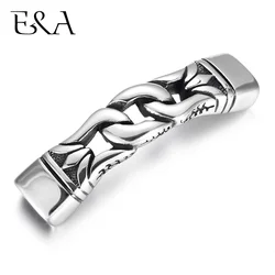 Stainless Steel Connectors Extended Curved Connect 11*5mm Flat Leather for DIY Bracelet Findings Jewelry Making Parts Supplies