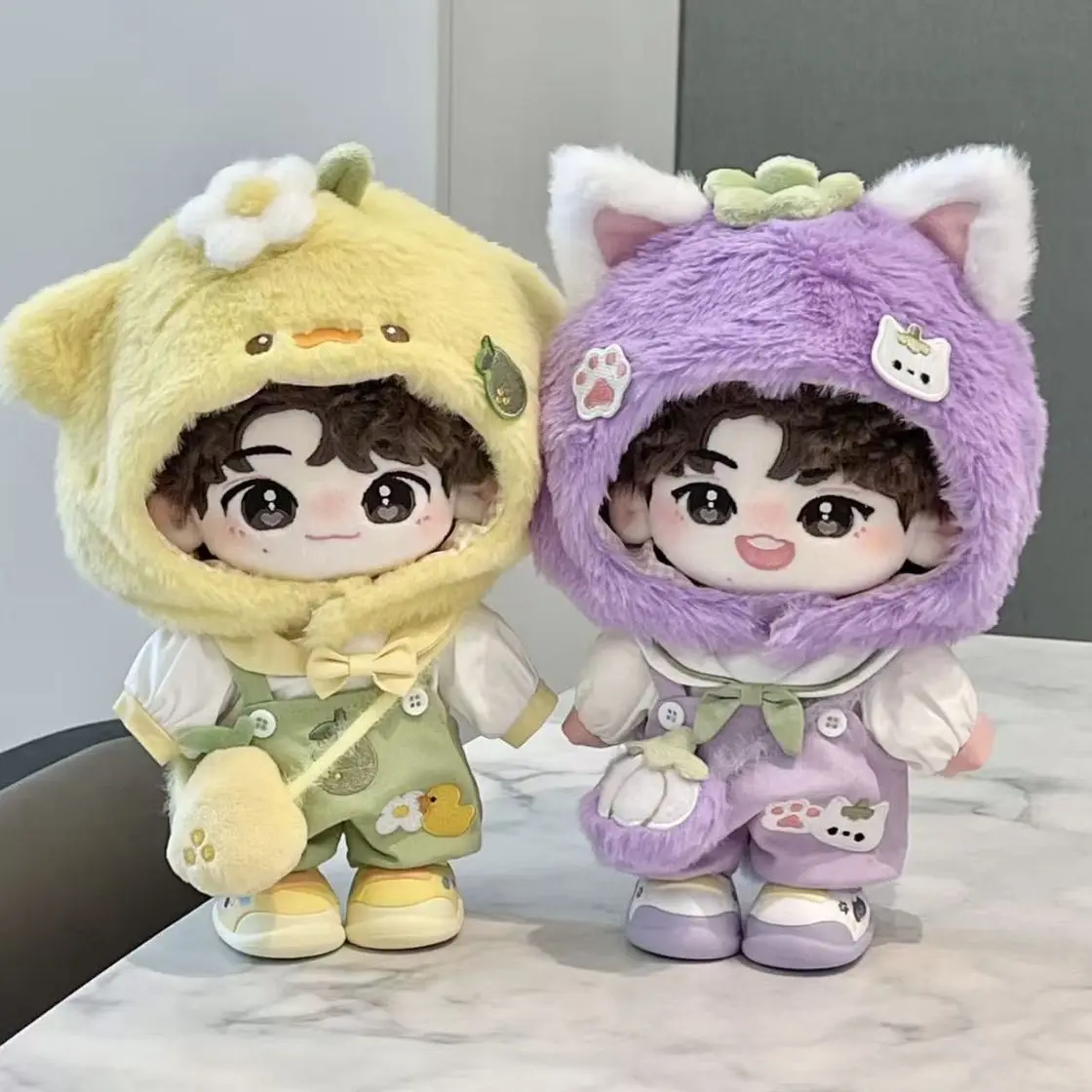 20cm Cotton Doll Clothes Cute Pear Duck Clothes Set Stuffed Plush Toy Replacement Outfit No Attribute For Doll Collectors