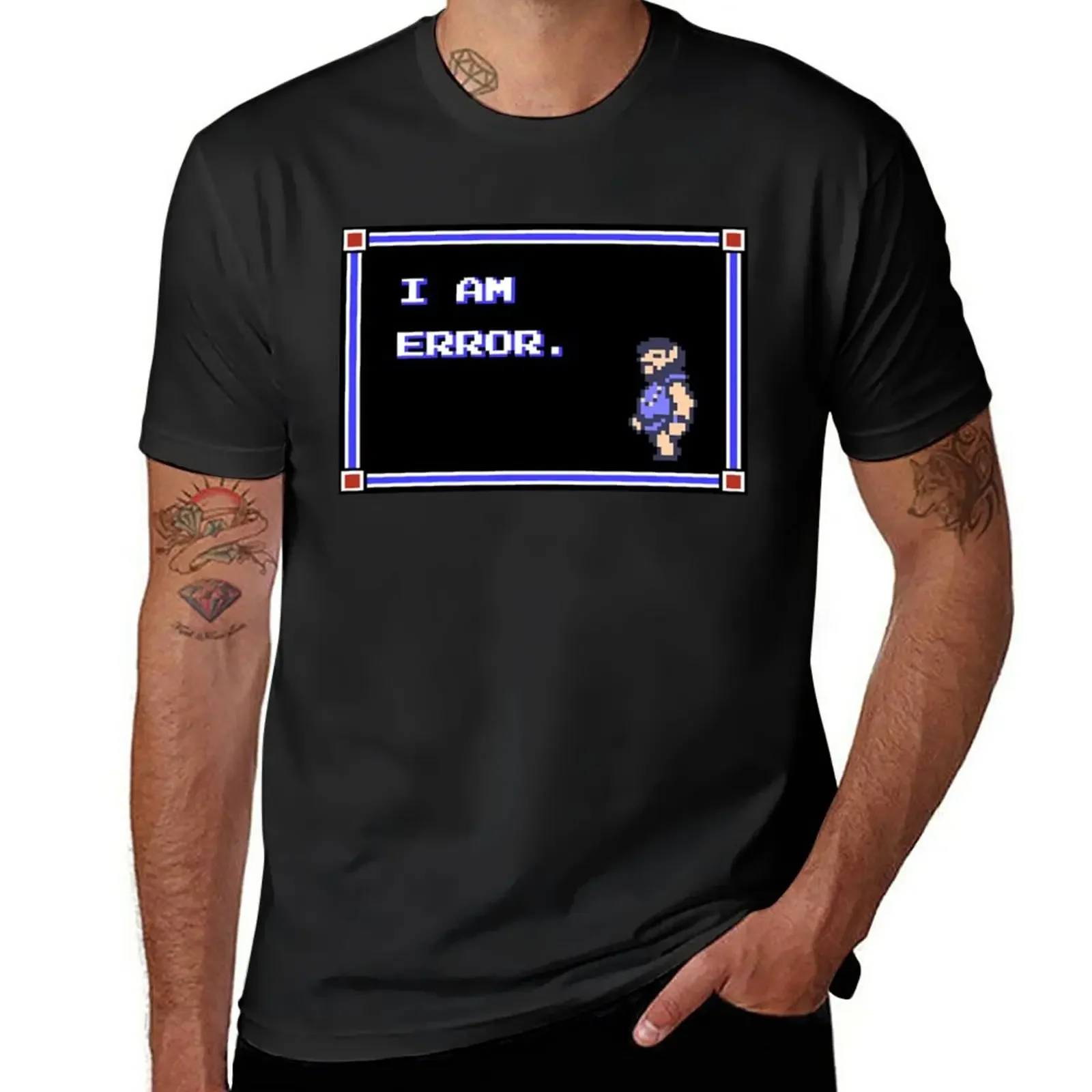 I am Error. T-Shirt summer clothes boys animal print customizeds Aesthetic clothing T-shirt men