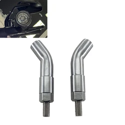 Chrome Rear View Side Mirror Stem Extender For Harley Motorcycles With Stock Round Stems