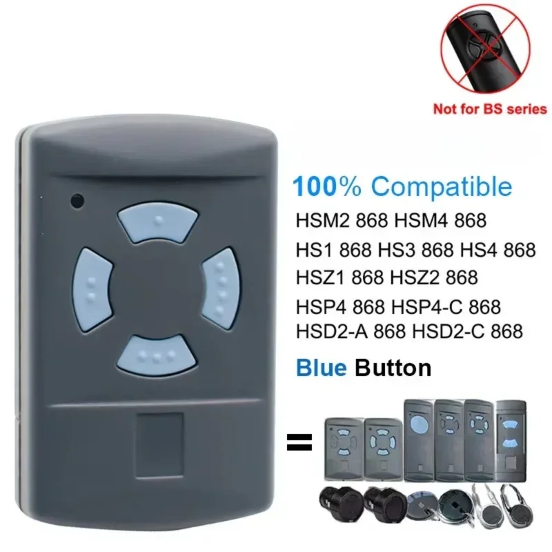 868 MHz Remote Control HSM4 HSM2 HS2 HS4 HSE2 HSE4 HSZ1 HSZ2 HSP4 Garage Door Remote Command Remote Gate Opener