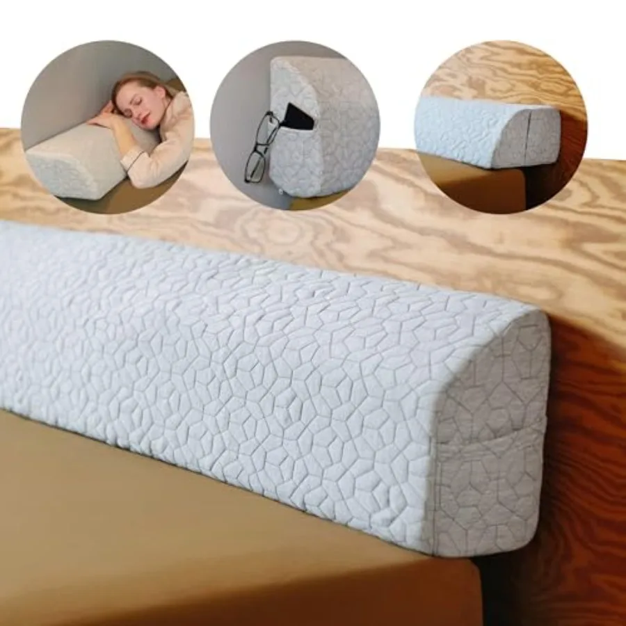 Bed Gap Filler Bed Wedge Pillow for Headboard to Close The Gap 0-8" Between Headboard and Mattress
