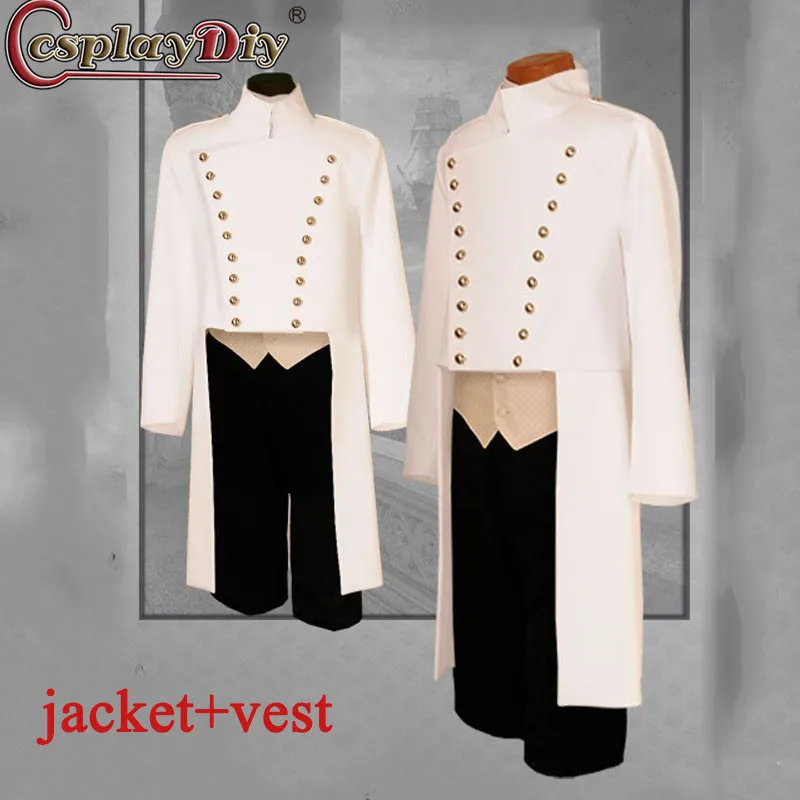 Cosplaydiy Historical Regency Men\'s Tailcoat 19th Century Jacket Men Clothing Victorian Vintage Coats with Vest Halloween outfit