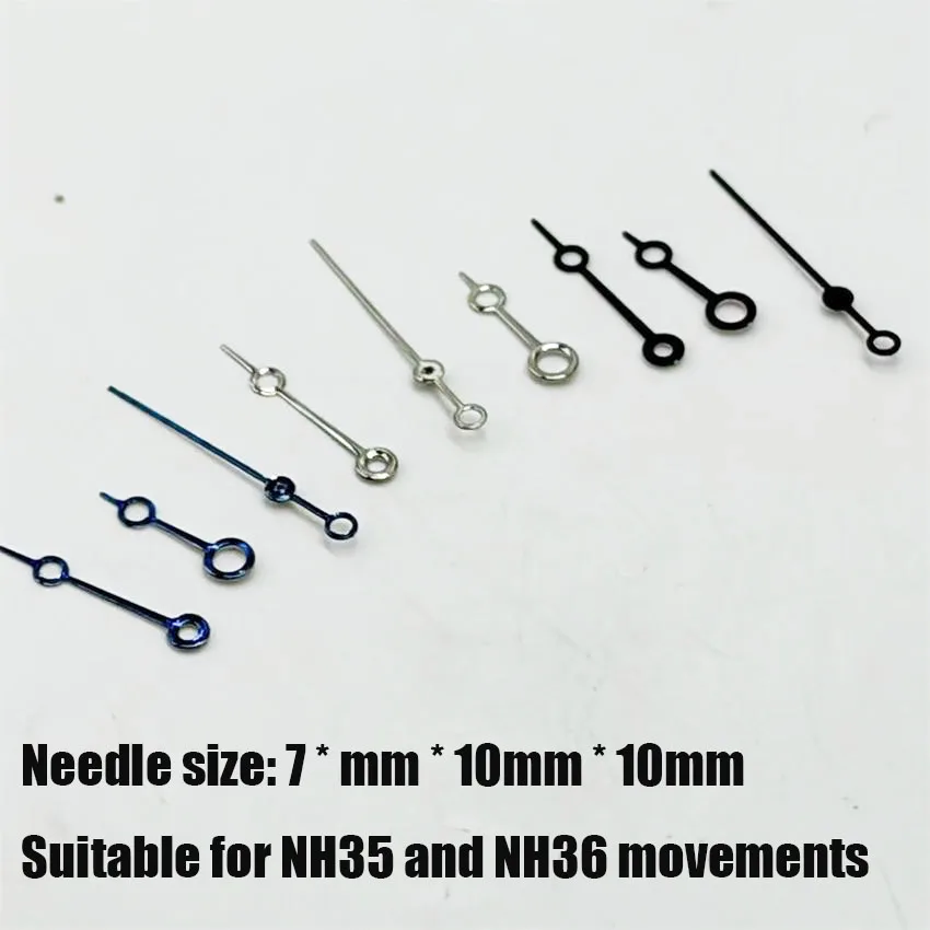 1 Set Watch Hands for NH35 NH36 Movement Non-Luminous Hour Minute Second Pointer NH35 Mechanism Watch Making Accessories