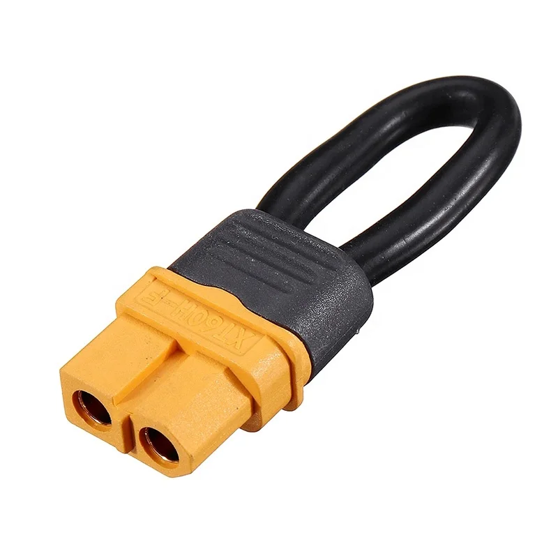 30PCSAmass XT60 XT60H Female Plug 12AWG RC Battery DIY Parts-Short Circuit Battery Jumper Cable Wire Bind Plug Loop RC Parts Acc