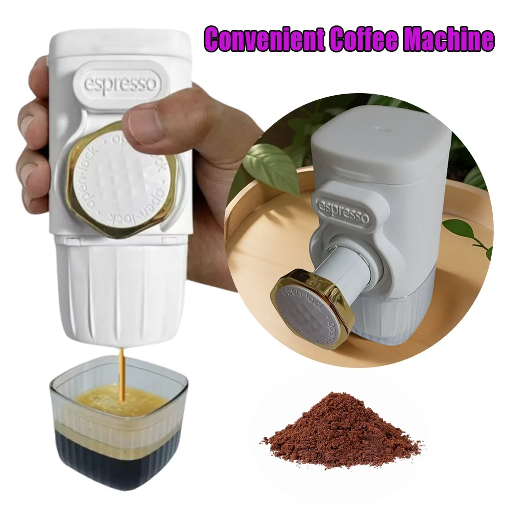 휴대용 에스프레소 메이커 미니 수동 에스프레소 머신 2 in 1 소형 여행용 커피 머신 캠핑 피크닉 하이킹 ...