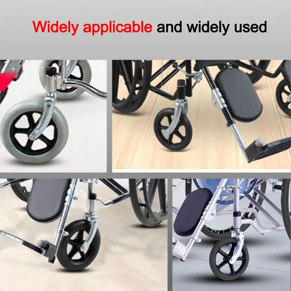 Gummi-Rollstuhl-Vorderrad, rutschfest, 6/7/8 Zoll, Vollreifen-Rad-Ersatz mit Vordergabel, Reise-Trolley-Rolle