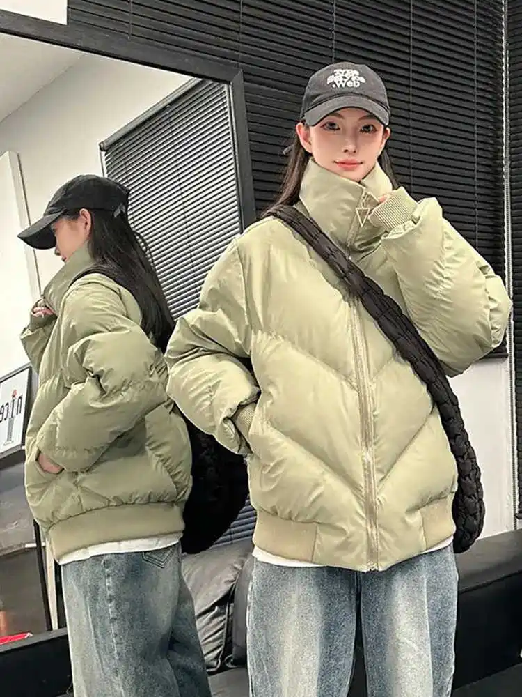 

Мужская зимняя куртка из хлопка с воротником-стойкой, утепленная, модная, брендовая, премиум-класса, для защиты от холода