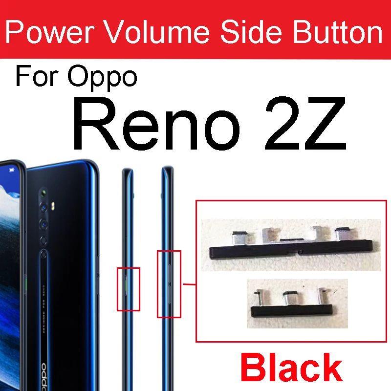 Power Volume Side Buttons For OPPO Reno 2 Z 2Z 2F On Off Power Volume Up Down Side Keypads Flex Cable Replacement Parts