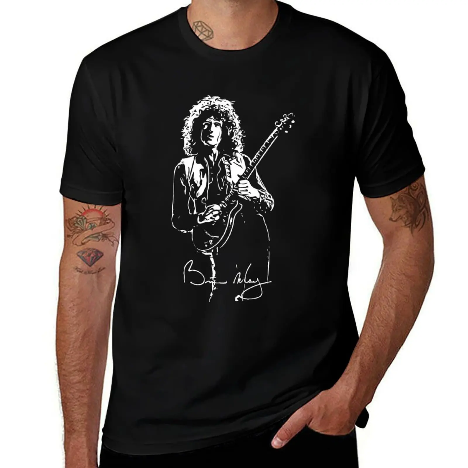 

Brian May T-Shirt sports fans kawaii clothes graphic shirts t shirt men 100℅ cotton