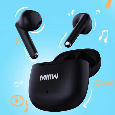 MiiiW TWS Hörlurar Marshmallow Bluetooth 5.3 Headset Kompatibla Vita Ultraliten Kropp Bekväm In-ear 13mm Stor Dynamisk 10 best sales miiiiw - №10
