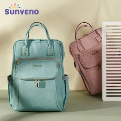 Sunveno-Bolsa de pañales portátil, mochila de viaje multifunción, maternidad, cambiador de bebé, gran capacidad