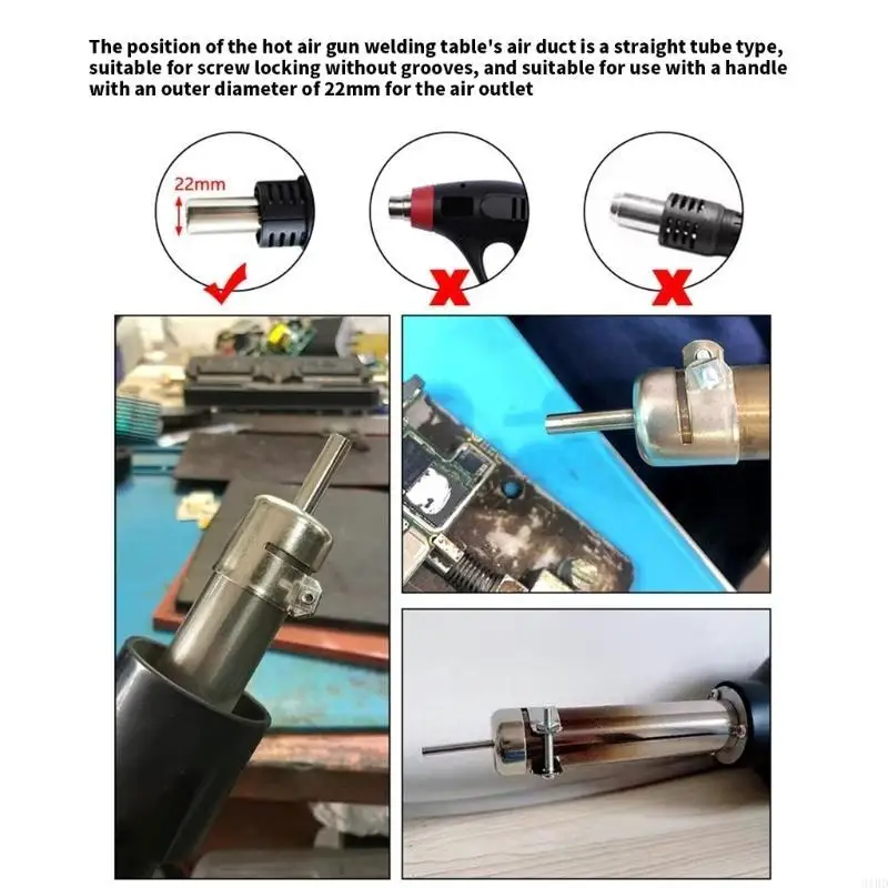   Pack of 3 Heat Guns Nozzles Angled Design Oblique Nozzle Hot Air Guns Soldering Desoldering Station Accessories Nozzle