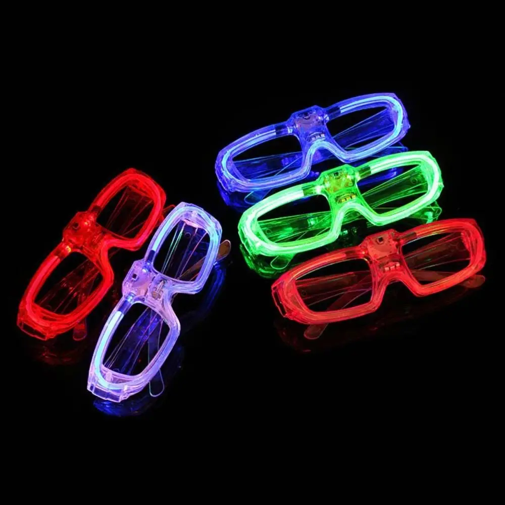 Concert Props LED Glasses Party Sunglasses Adult Luminous Glasses Glow Sticks Glasses Flashing Glasses Shutter Shades Glasses