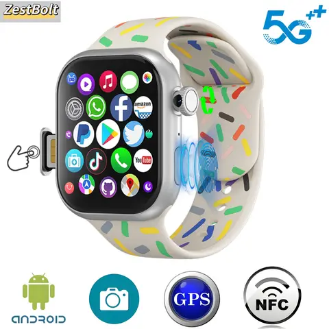S11 스마트 워치 5G LTE VP19 프로 안드로이드 10.0 2.29'' AMOLED 디스플레이 스마트워치 80W 풀아웃 카메라 얼굴/지문 인식 잠금 해제