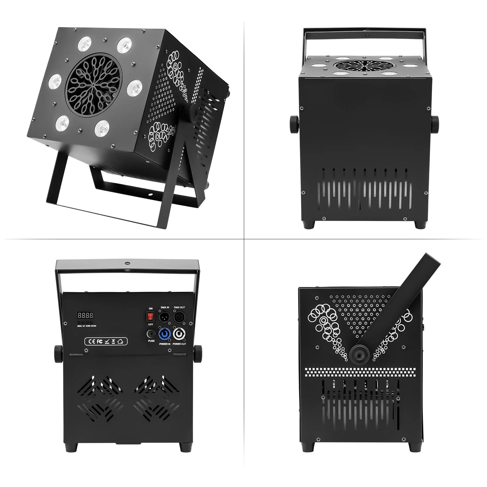 Butoy Mini Smoke Bubbles Machine 600W Wireless Remote Control DMX Bubble Sprayer for Wedding Outdoor Party Dancing Show