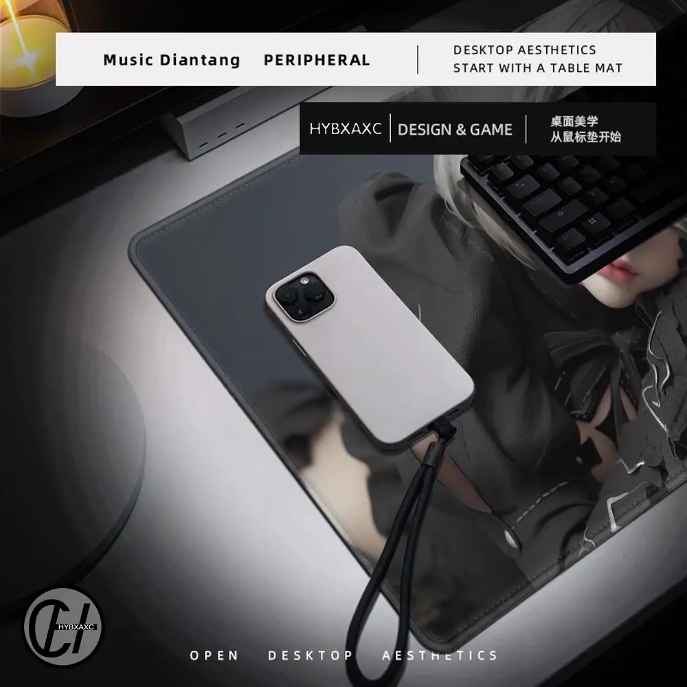 لوحة ماوس ذات شعر قصير أنيمي فتاة موضوع قاعدة مطاطية لوحة ماوس ألعاب كبيرة للكمبيوتر المحمول حصيرة لوحة المفاتيح ملحقات الحصير ديكور المكتب