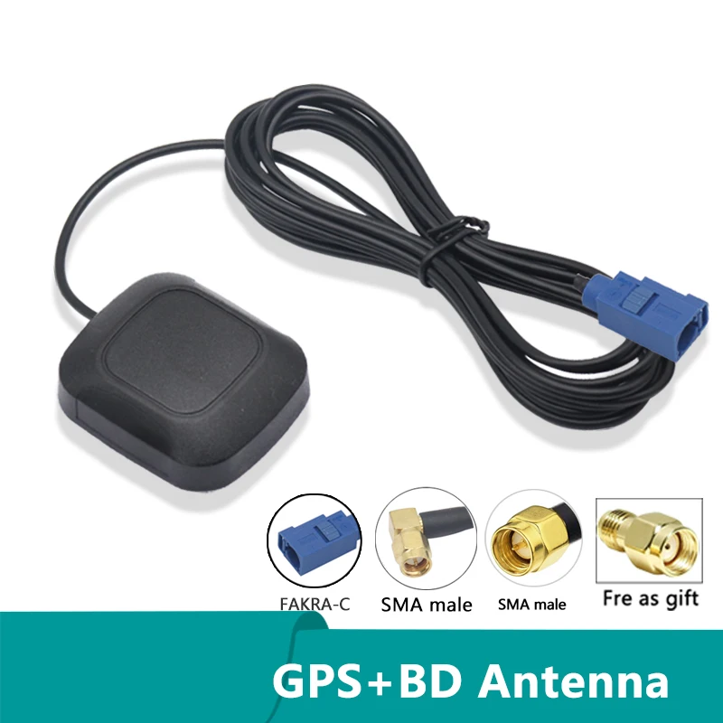 

Active Car Aerial Vehicle Tracker Receiver Antenna with Fakra C SMA, Auto GPS, High Gain 28dBi, 1520 MHz