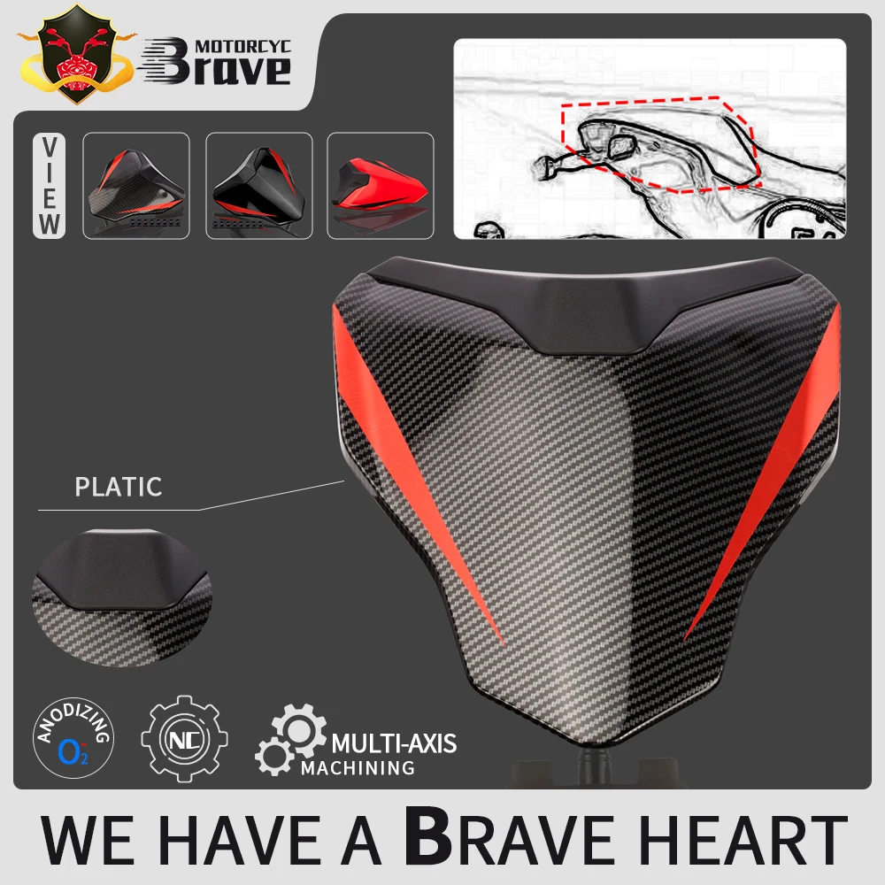 

For Ducati 848 evo 1098 1198 2007 2008 2009 2010 2011 2012 Motorcycle Pillion Passenger Rear Seat Cover Cowl Fairing 848evo