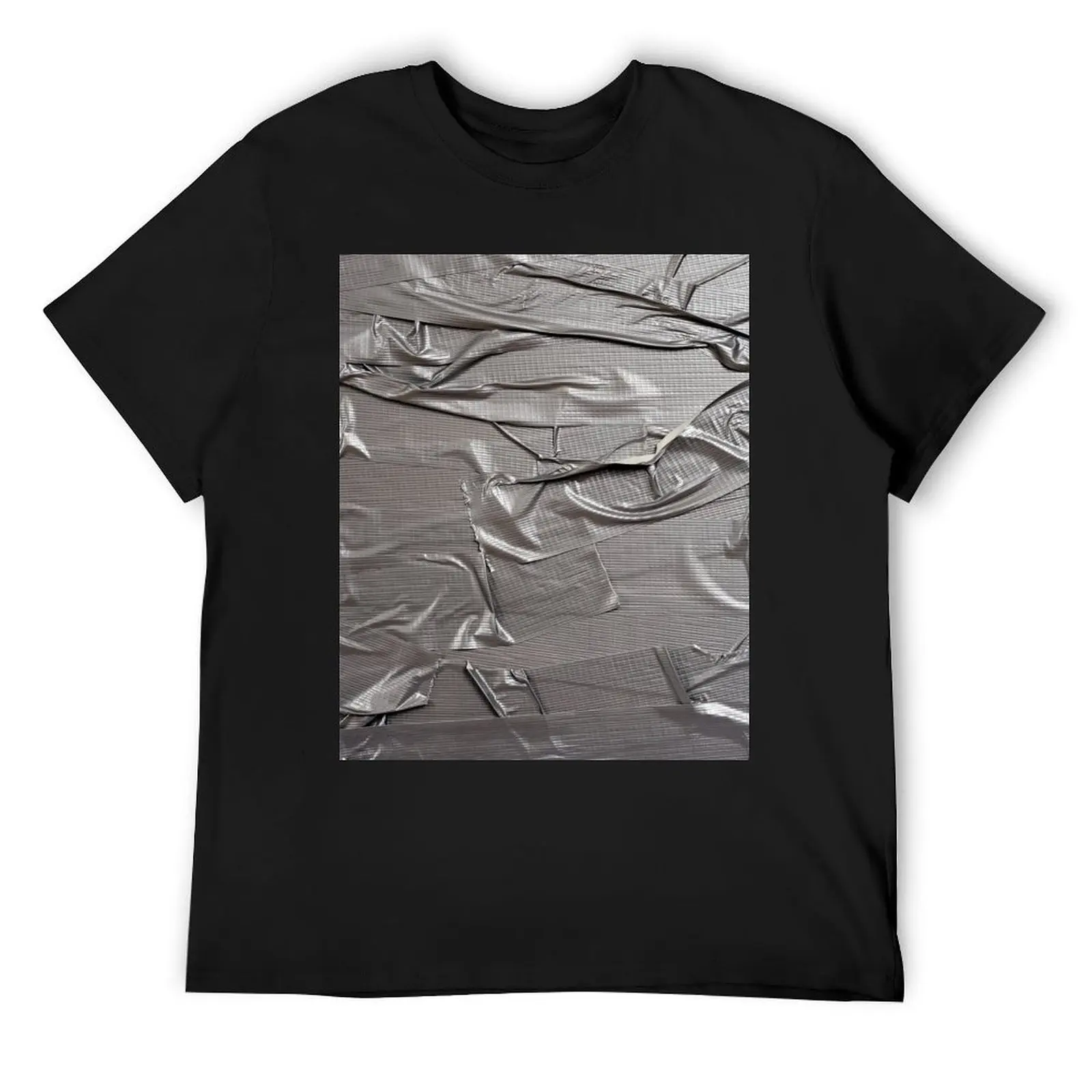 Silver duct tape background T-Shirt anime stuff sports fans oversized t shirt plus size clothes men clothes