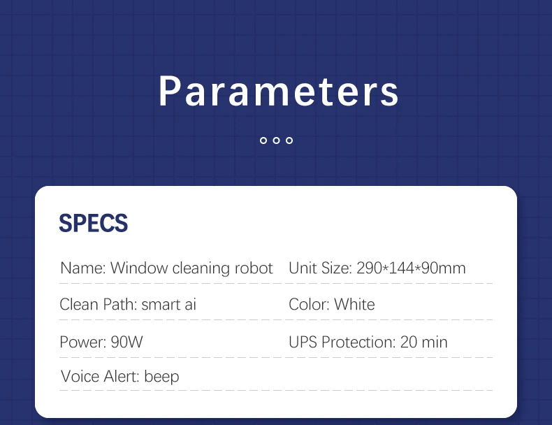 Fenster-Roboter-Staubsauger, automatisch arbeitend, elektrisch, mit Fernbedienung für den Haushalt – Detail 13