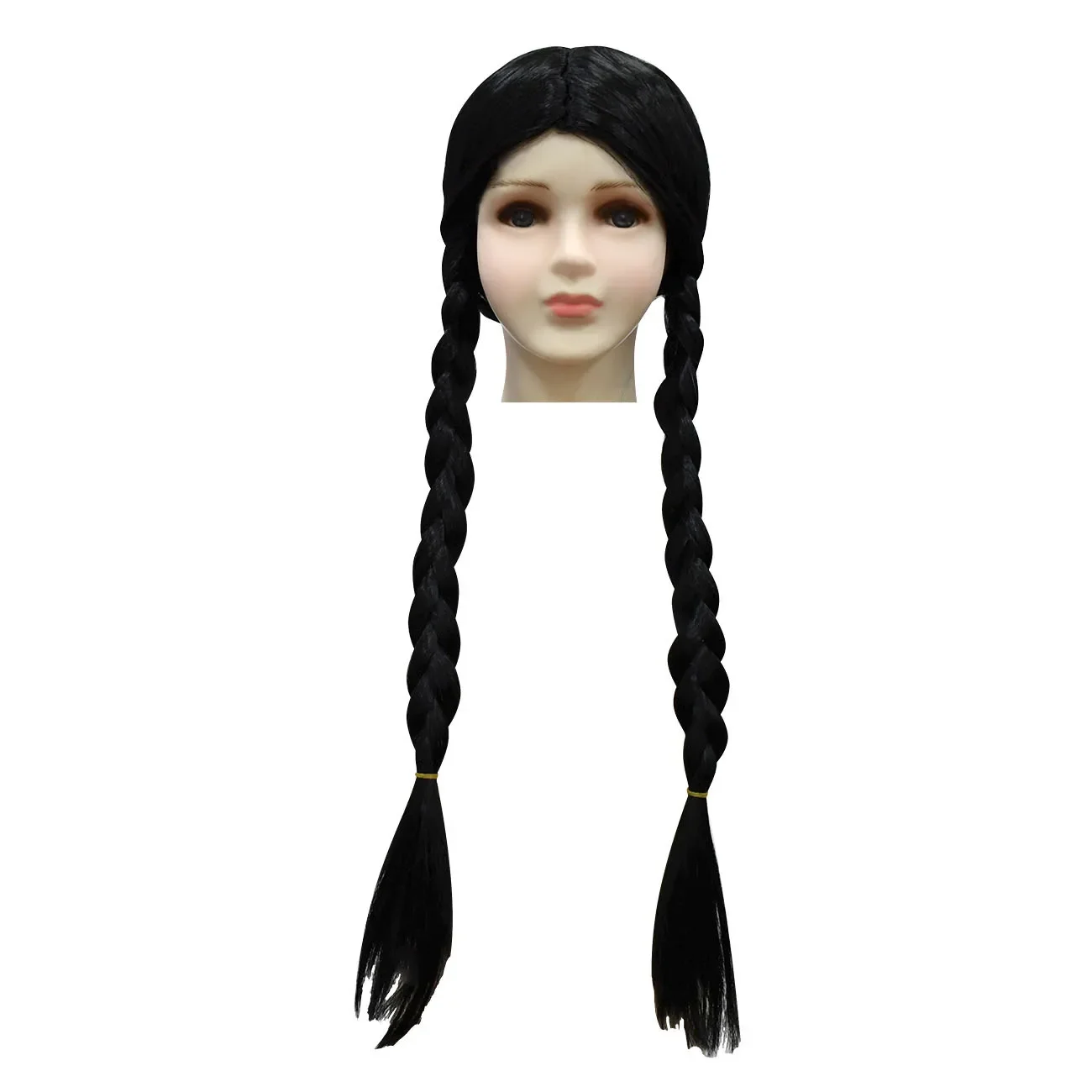 Kids Girls Movie Wednesday Addams Black Dress Bag Wig Set Outfit Children Princess Christmas Halloween Cosplay Costume