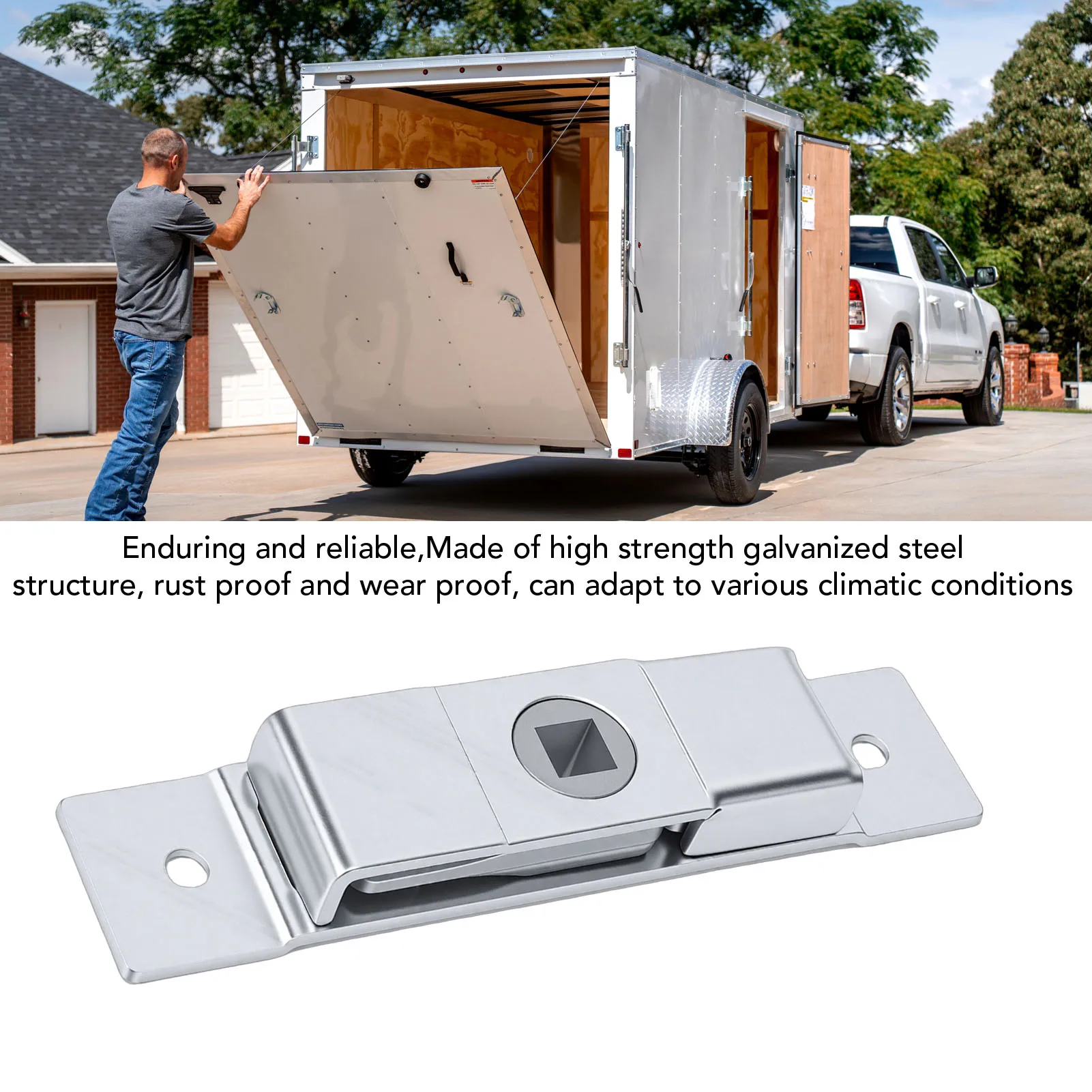 Heavy Duty Door Lock Latch Budget Lock Square Latch Universal for Fire Door Panel Door Access Panel Loft Hatch Horse Box Door
