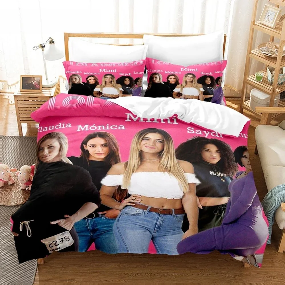 

New 3D Print Spain Singer Girls L-Lola Índigo Bedding Set Boys Girls Twin Queen King Size Duvet Cover Pillowcase Bed Boys Adults