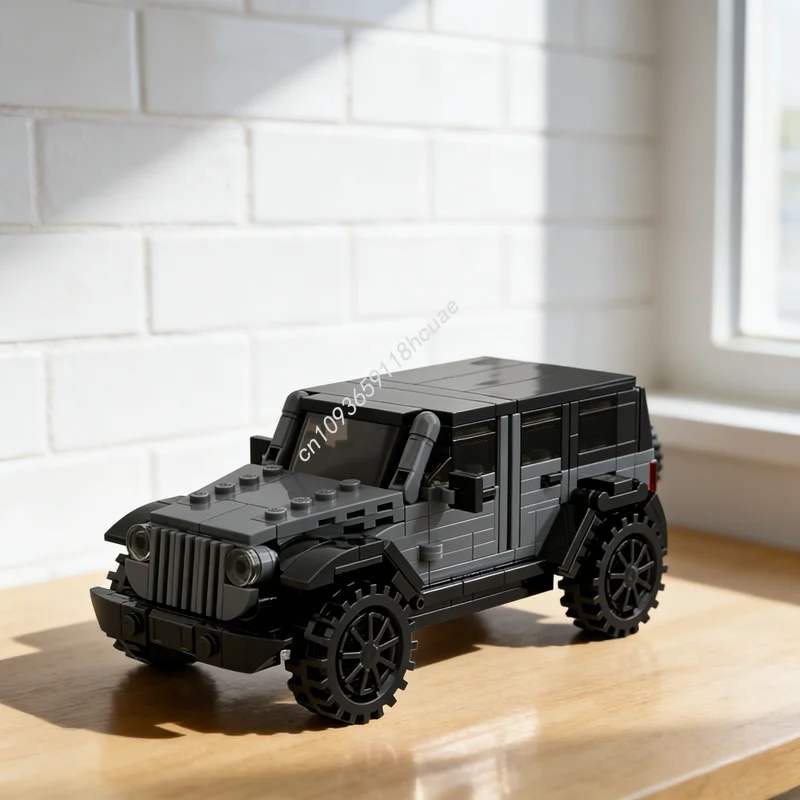 341ピース MOC カー ジープ ラングラー 4ドア モデル 組み立ておもちゃ ブロック クリスマスギフト 組み立て式 DIY 創造的なアイデア ブロック