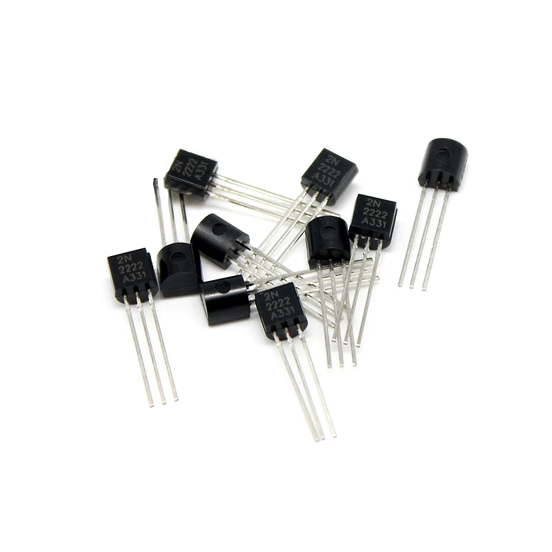50pcs 2N2222 Transistor Silicon NPN Transistors TO-92 Plastic Package, General Amplifier 30v 0.6a Triode Transistor set In stock