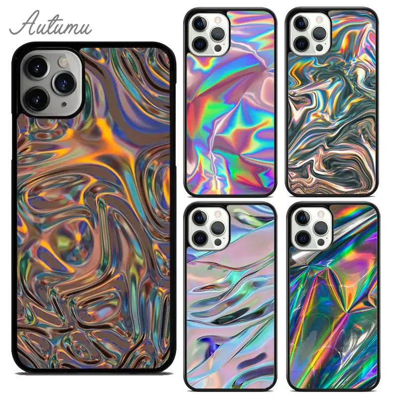 Holographic Dope Trippy Print Phone Case for iPhone 15 16 SE2020 11 12 13 14 Pro Max mini 7 8 Plus Cover coque Fundas Shell