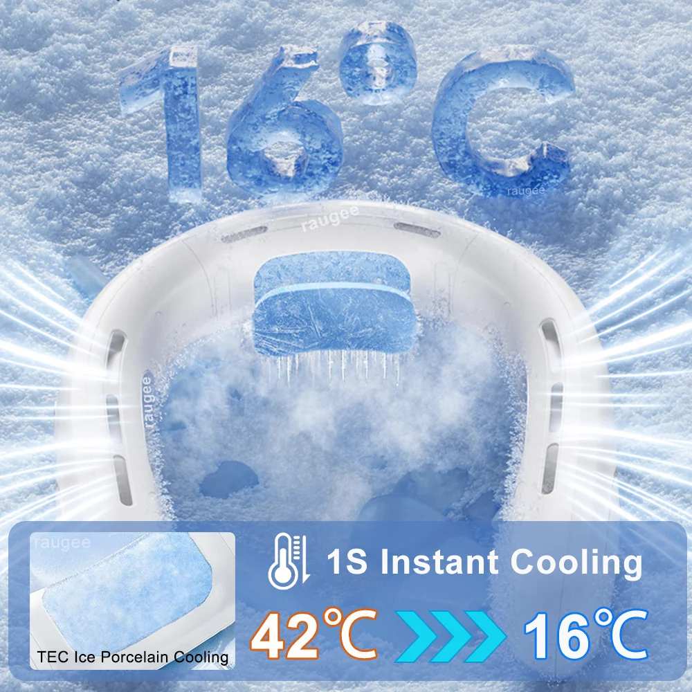 Портативный шейный вентилятор USB перезаряжаемый с ледяным охлаждением электрический вентилятор кондиционер ультра тихий легкий портативный вентилятор