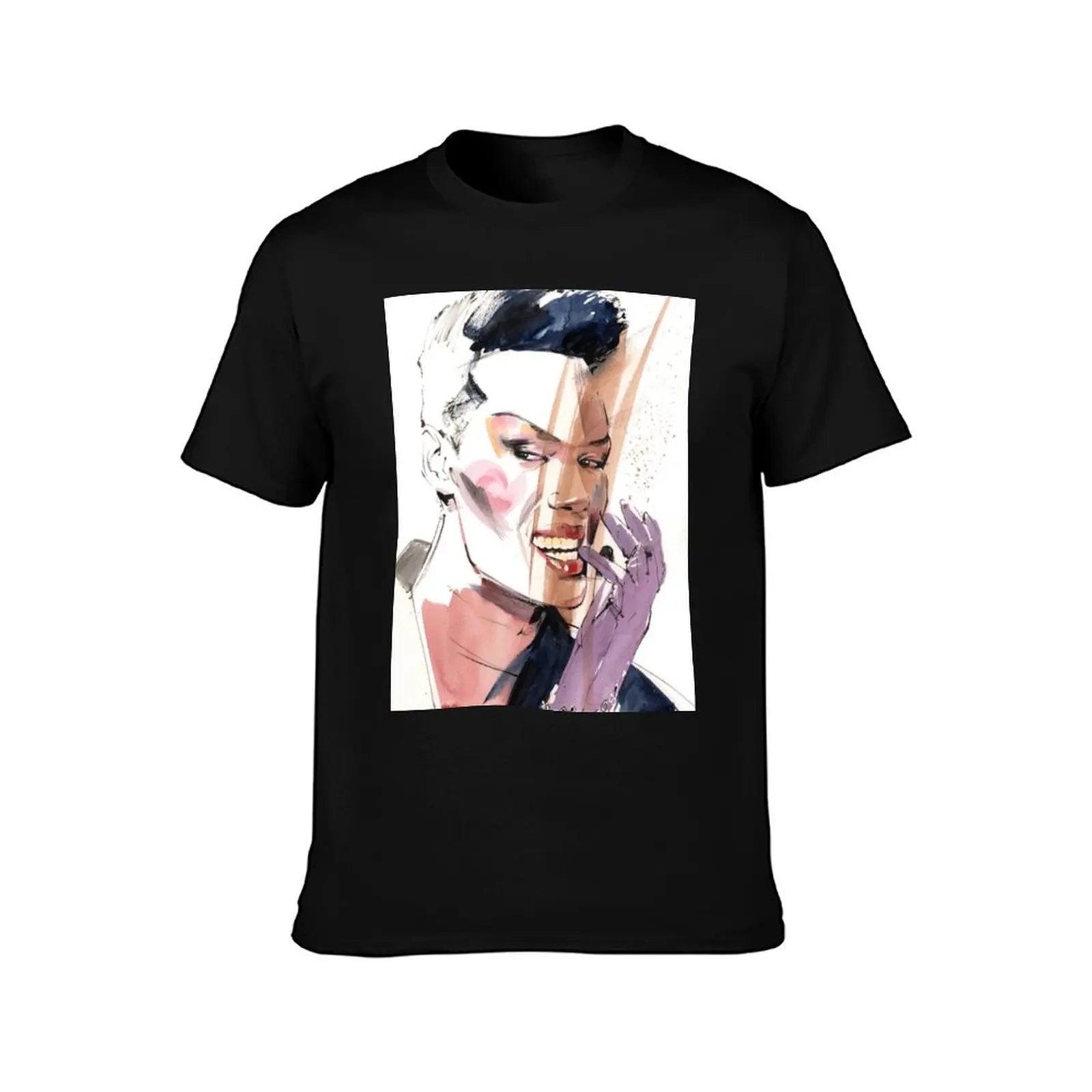 Grace Jones T-Shirt baggy shirts customizeds men t shirts