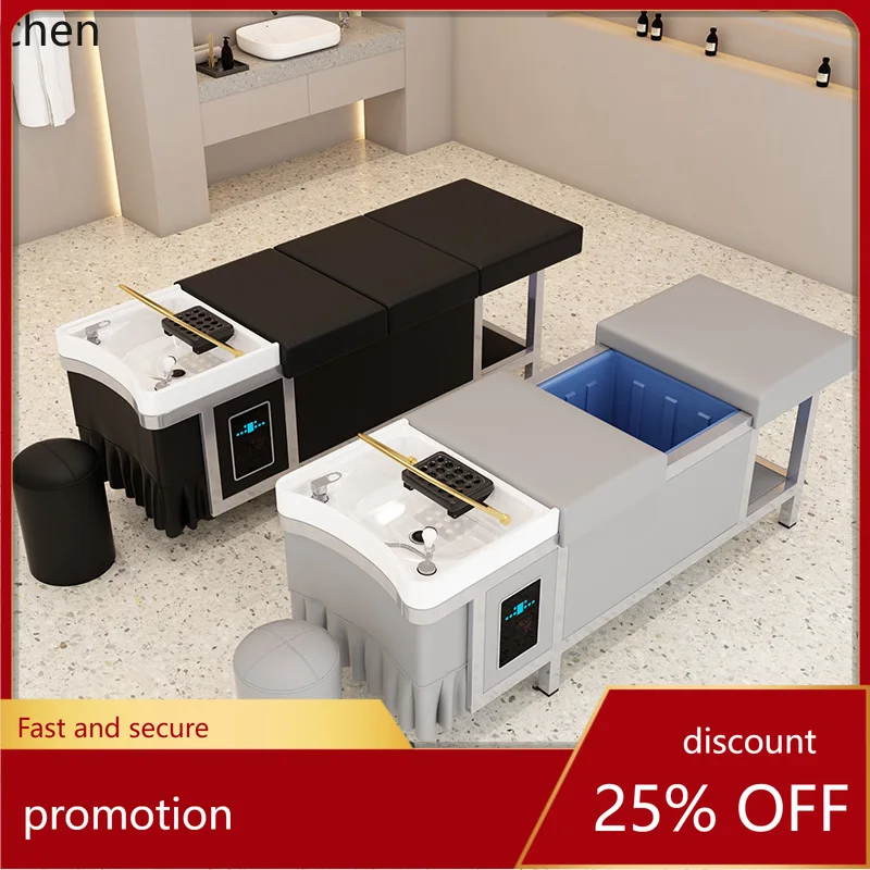 

HT water storage type shampoo bed barber shop beauty salon special water circulation fumigation bed