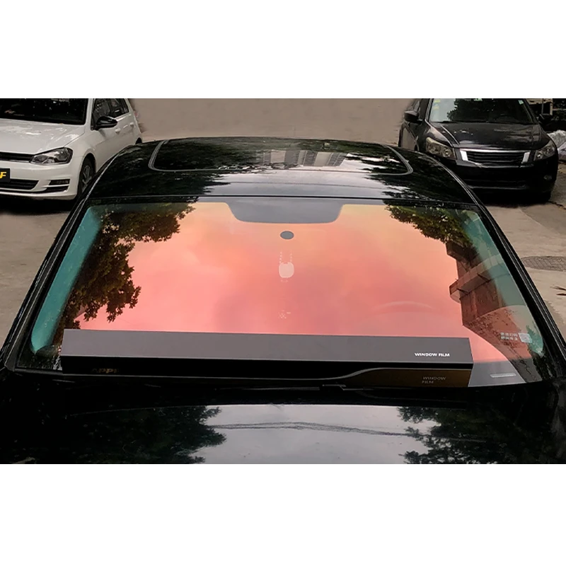 

VLT88% IRR75% Red Chameleon Tint Car Window Film Windshield Solar Colored Sunset Chameleon Film For Car Body