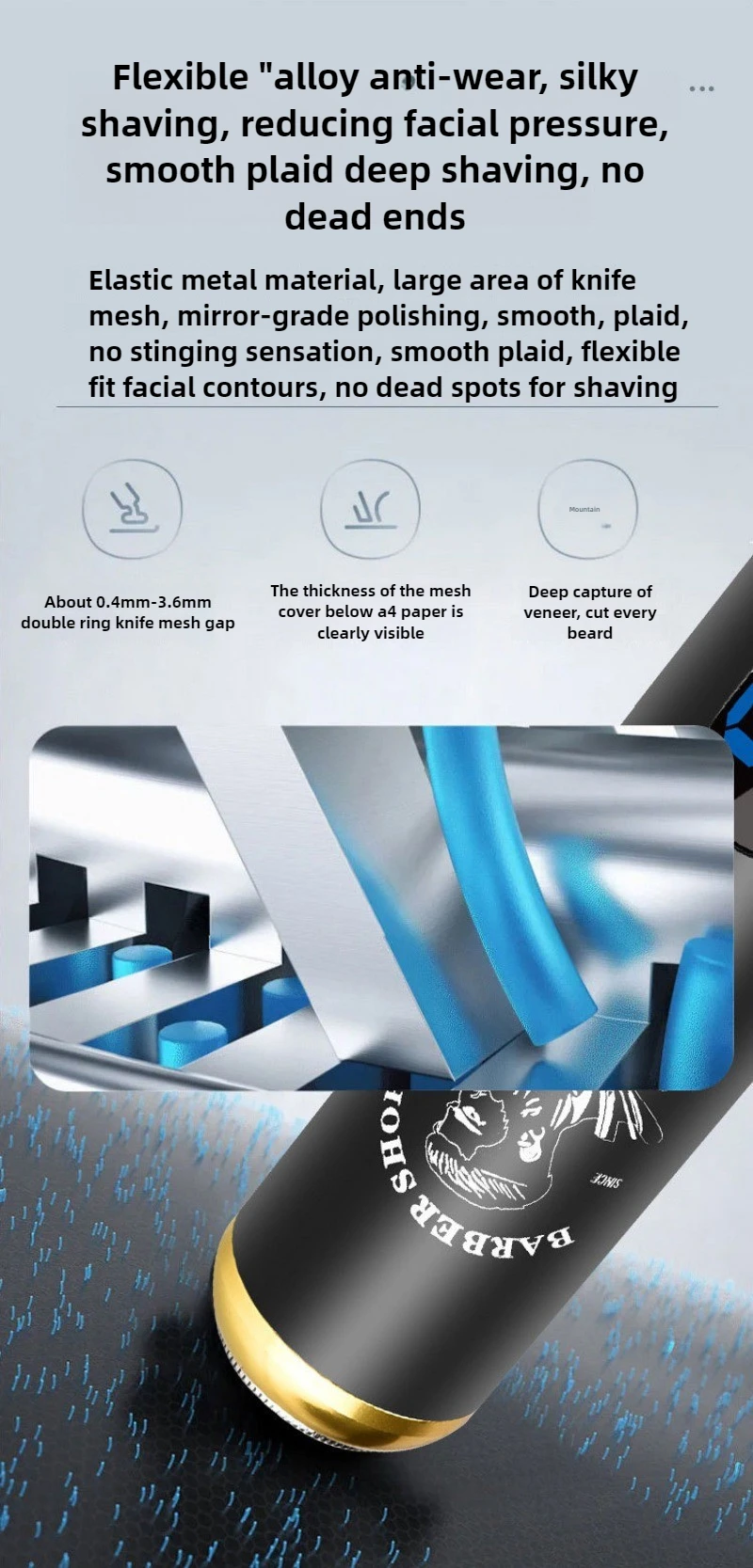 Men's Electric Razor Full Body Wash Mini Travel New Portable Razor ABS Zinc Alloy Material Dry Wet Double Shaved Floating