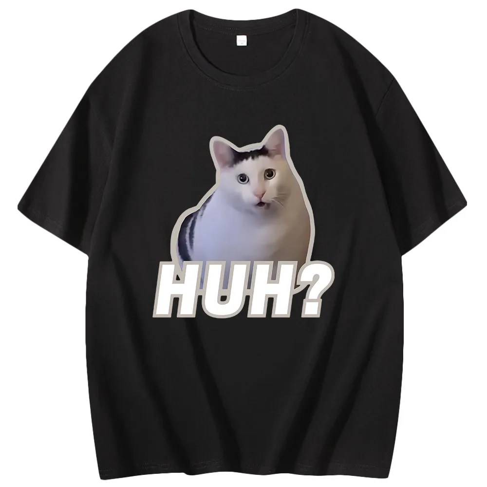 

Huh Cat Meme T-shirts Cute Tshirt for Men100% Cotton Tee-shirt Soft Summer T-shirt Harajuku Casual Funny Cool Women Clothing