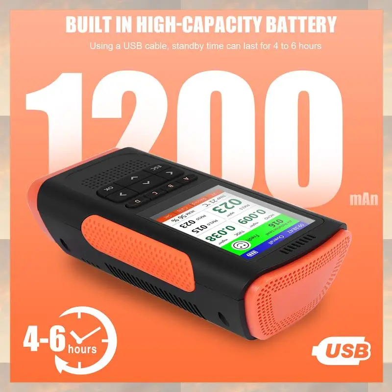 2025 جديد-كاشف الفورمالديهايد مراقبة جودة الهواء PM 2.5 المحمولة عرض تلوث الهواء متر جهاز اختبار الغبار الصغير للمنزل سيارة