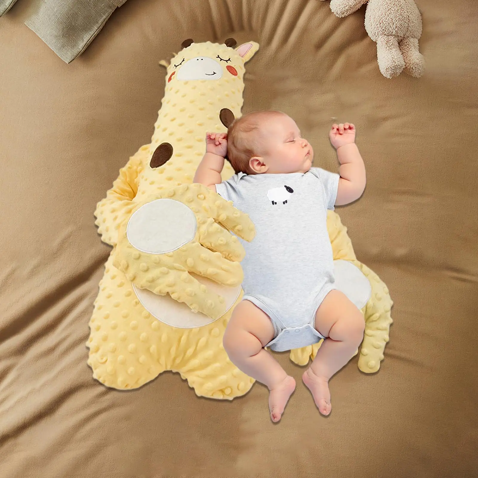 아기 패팅 베개 수면을위한 뒤 엉덩이 패터 피부 친화적 인 유아 깜짝 방지 소년 소녀를위한 슬래핑 진정 장난감