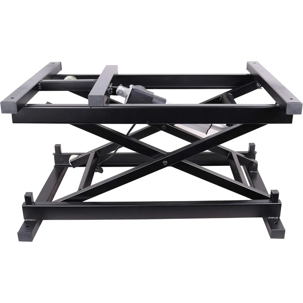 30'' Electric Manual Control Dining Table Coffee Table Lift,Black,110V-240V,Working Platform Computer Desk Electronic Scissor Li