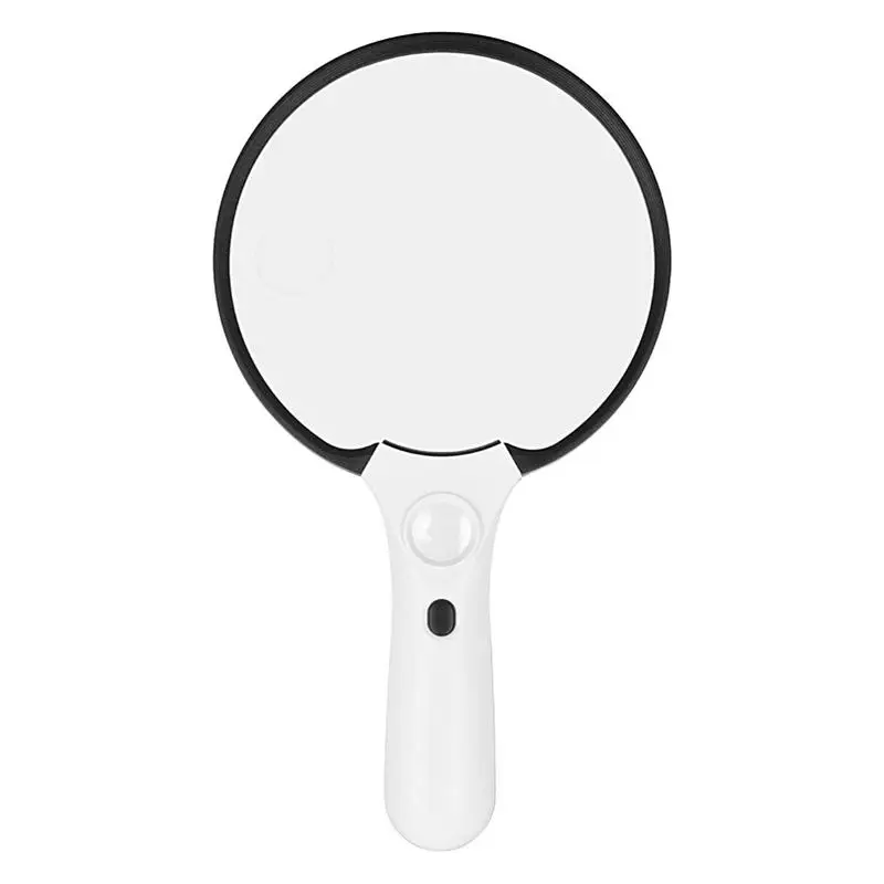 

LED Magnifier Double Glass Lens Illuminated Reading Magnifier Portable Handheld Glass Magnifier For Seniors Reading Inspection