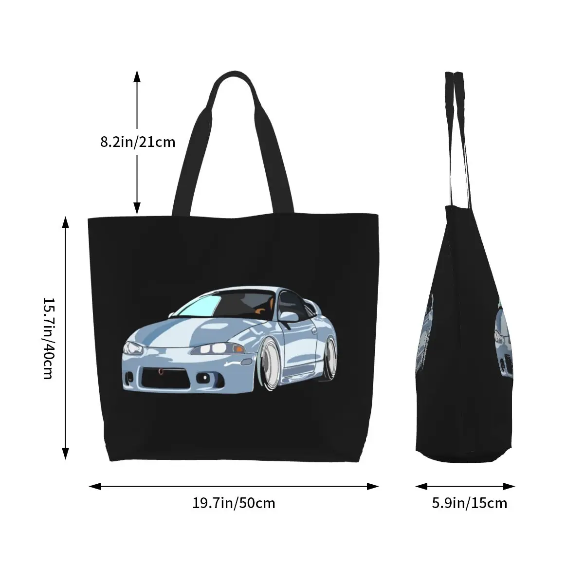 Eclipse 2G DSM Red Shopping Tote Bag Canvas Large Capacity Shoulder Bags Shopper Grocery Handbag for Women