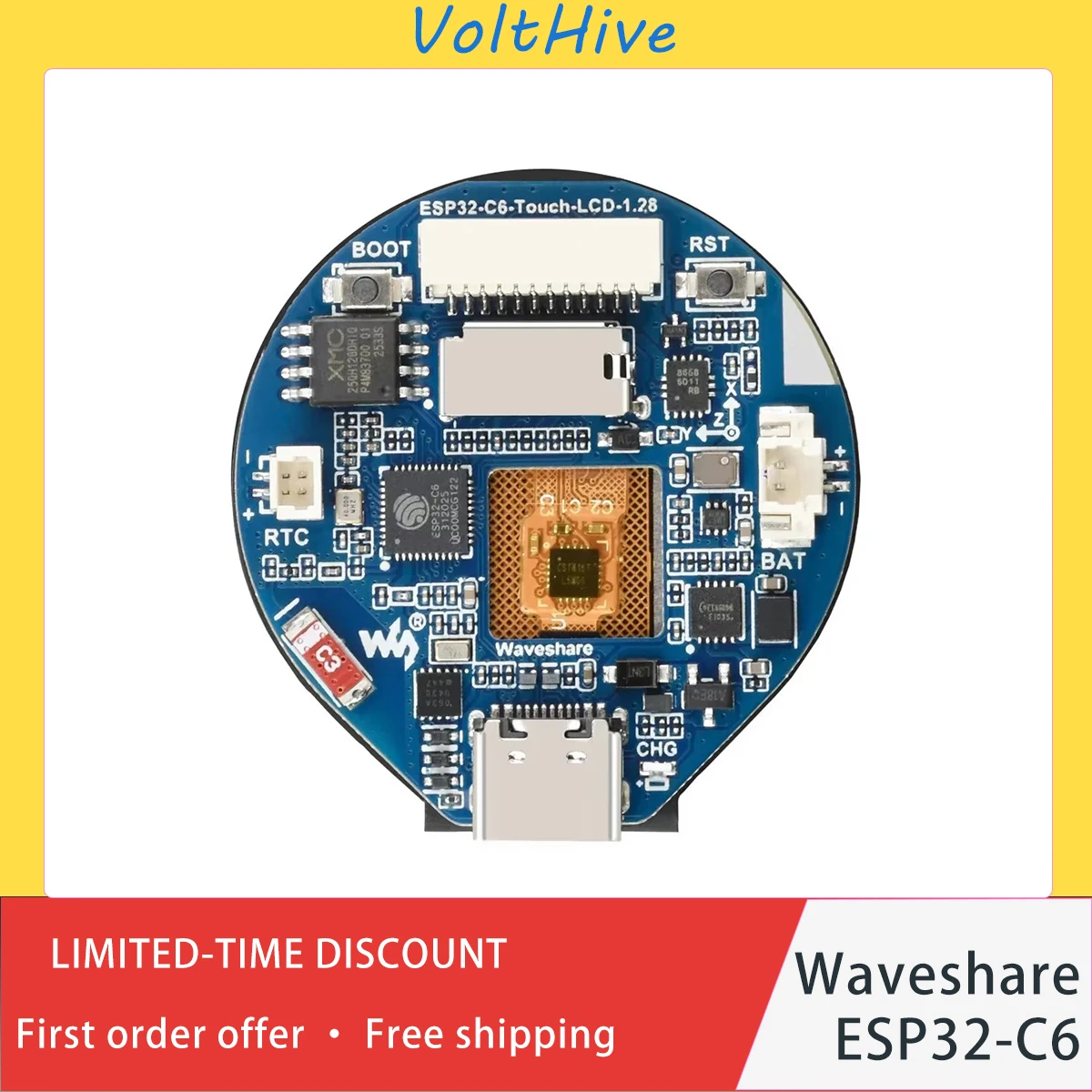 carte-de-developpement-esp32-c6-avec-ecran-lcd-tactile-rond-waveshare-de-128-pouce-240x240-ips-65k-16-mo-de-memoire-flash-wi-fi-6-ble-5-batterie-de-type-c-pour-arduino