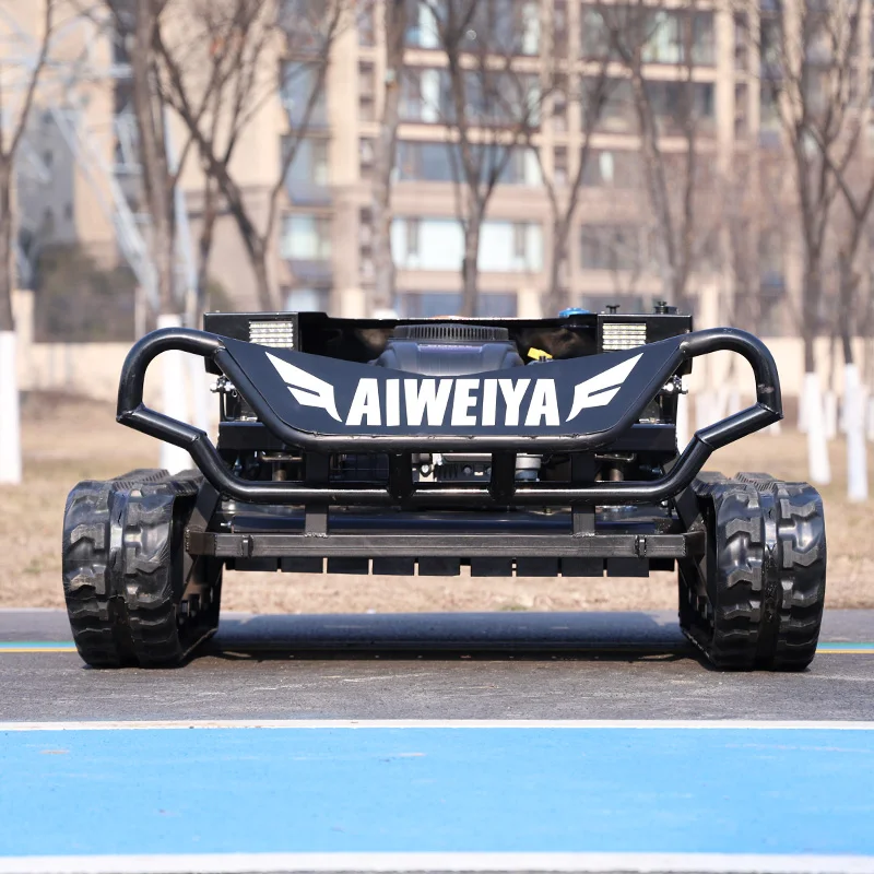 

Customized all-terrain remote-controlled lawn mowing and mulching machine, tracked type with zero rotation weeding