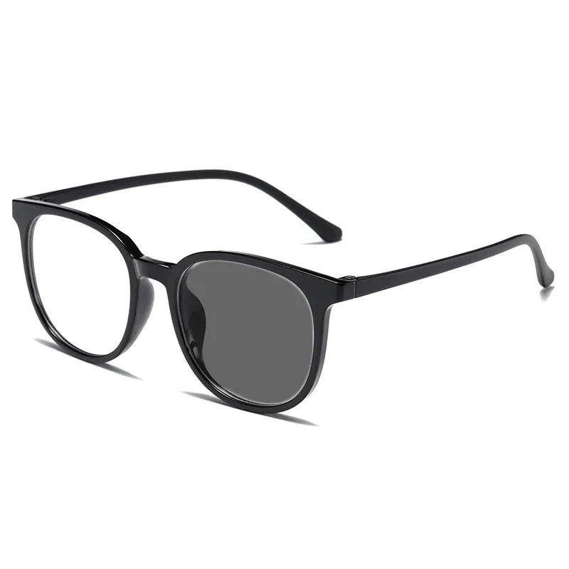 Männer Frauen Photochrome Myopie Gläser Unisex Ultraleicht Runde Nahsicht Brillen Vintage Retro Outdoor Intelligente Sonnenbrille – Detail 9