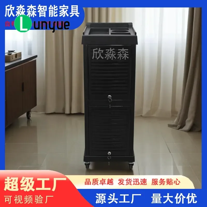 Barber Shop Tool Cabinet Cart Hair Beauty Storage Shelf for Perm Dyeing Tools Mobile Rolling Cart with Shelves