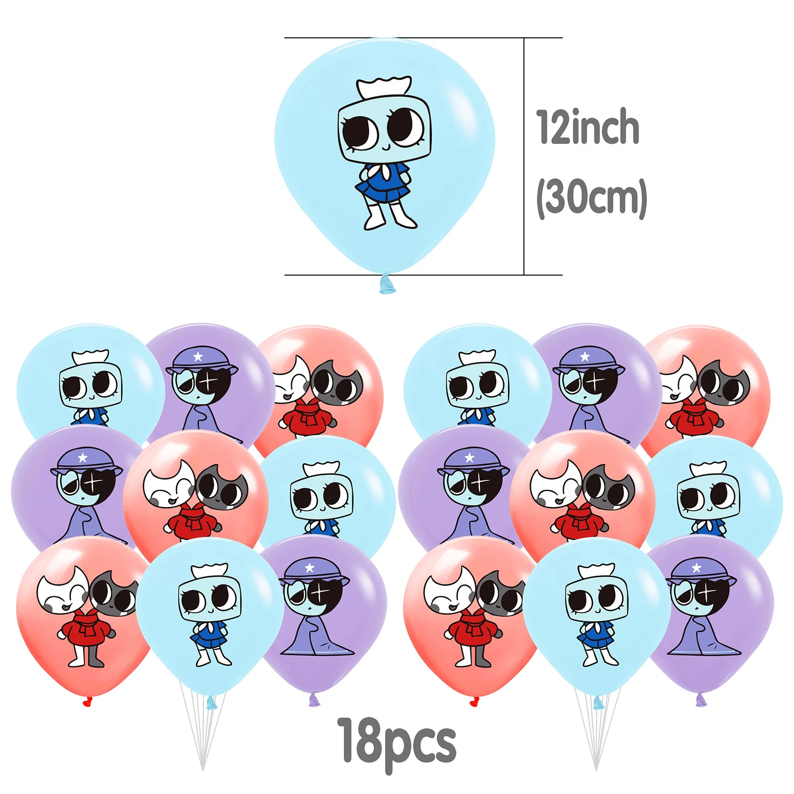 Dandy\'s World Cute Dandy Horror Game Party Supplies Decorations Balloon Banner Cake Topper Kid Children Gift Birthday Shower