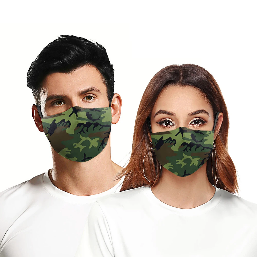 Masque Facial à 2 Couches en Tissu Lavable, Anti-Poussière, Réutilisable, pour Adulte, Homme et Femme